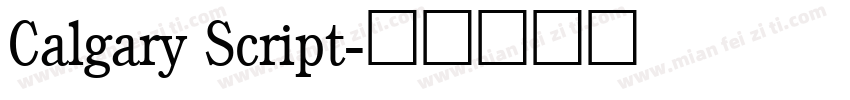Calgary Script字体转换